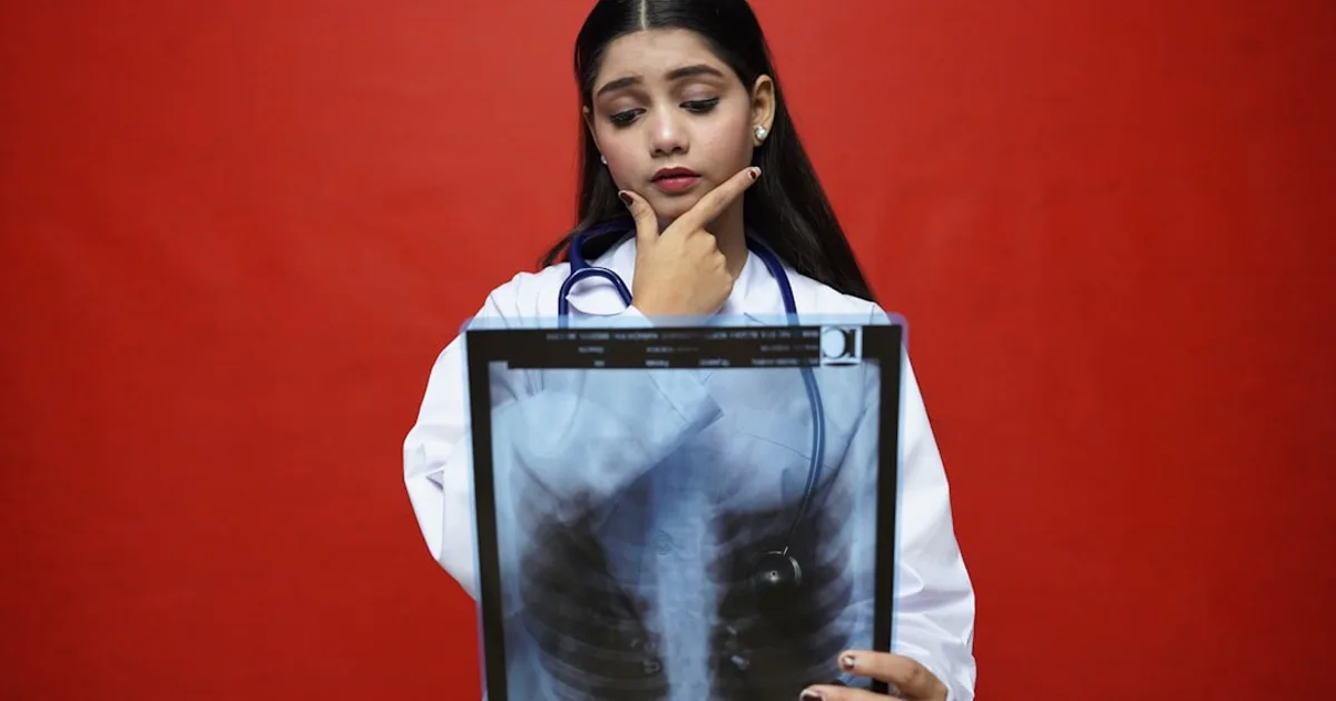 a woman with her hand on her chin